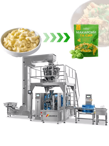 Avtomatik Doypack Kukun va Donador Mahsulotlar Qadoqlash Stanogi | Makaron, Spagetti, Qahva, Choy, Ziravor, Un, Shakar, Yorma va boshqalar uchun