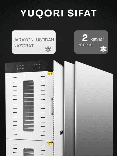 Sabzavot va mevalar uchun quritgich / meva, sabzavot va pastilalar uchun degidrator Uskunalar.uz US-40