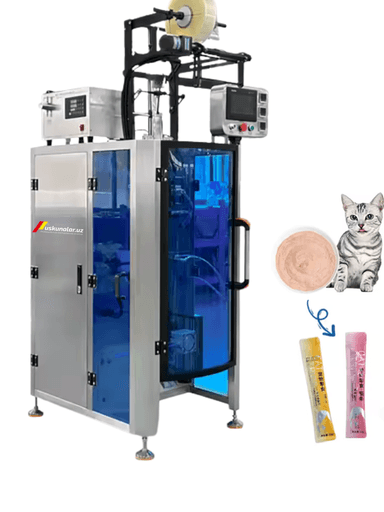 Avtomatik Vertikal Stick Qadoqlash Uskunasi UST-120F | Asal qadoqlash, Sirop qadoqlash, Ketchup qadoqlash, Dori eritmasi qadoqlash, Sos va ekstrakt qadoqlash — barcha turdagi suyuq mahsulotlarni qadoqlash uchun