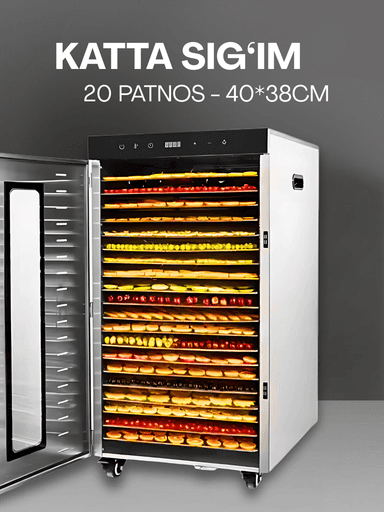 Sabzavot va mevalar uchun quritgich / meva, sabzavot va pastilalar uchun degidrator Uskunalar.uz US-20