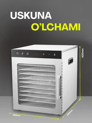 US-10 meva quritgich — uy uchun meva va sabzavot quritgich aparat