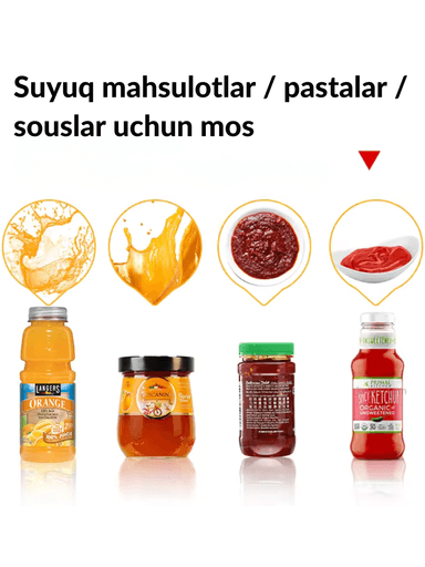 Avtomatik Butilka To‘ldirish Uskunasi | Suv, Ichimliklar, Sharbat, Yog‘, Sirka va Suyuq Mahsulotlarni Qadoqlash uchun