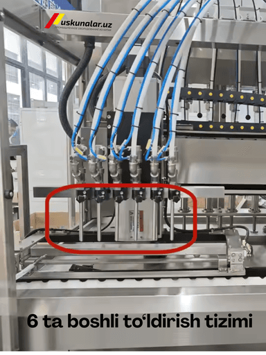 Avtomatik Butilka To‘ldirish Uskunasi | Suv, Ichimliklar, Sharbat, Yog‘, Sirka va Suyuq Mahsulotlarni Qadoqlash uchun