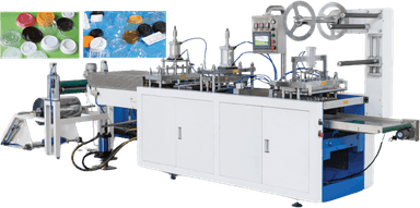 Bir martalik konteynerlar uchun qopqoq ishlab chiqarish uskunasi US-DHBGJ-450L