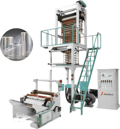 Biologik parchalanuvchi polietilen plyonka ishlab chiqaruvchi ekstruder US-XJQMJ-A45
