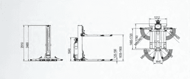 Bir ustunli avtomobil  ko’tarish uskunasi US-M2500