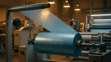 Uch qavatli polietilen plyonka ishlab chiqarish uskunasi | maks. rulon kengligi 800 mm