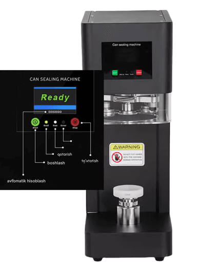 Alyuminiy bankalar va plastik butilkalarni yopish va germetik yopishtirish uskunasi