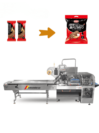 Professional Gorizontal Qadoqlash Uskunasi US60 | Shokolad, Vafli, Pechenye va Baton uchun