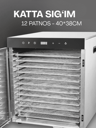 Sabzavot va mevalar uchun quritgich / meva, sabzavot va pastilalar uchun degidrator Uskunalar.uz US-12