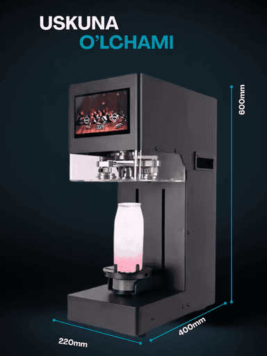 Alyuminiy bankalarni qopqoq bilan yopish va plastik butilkalarni muhrlash uchun moslam