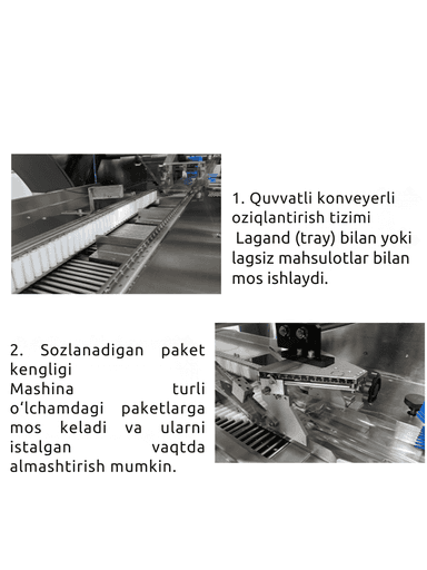 Professional Gorizontal Qadoqlash Uskunasi US60 | Shokolad, Vafli, Pechenye va Baton uchun