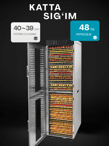 Sabzavot va mevalar uchun quritgich / meva, sabzavot va pastilalar uchun degidrator Uskunalar.uz US-48