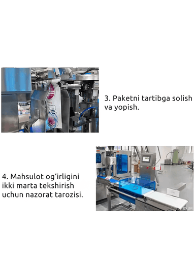 Avtomatik Doypack Kukun va Donador Mahsulotlar Qadoqlash Stanogi | Makaron, Spagetti, Qahva, Choy, Ziravor, Un, Shakar, Yorma va boshqalar uchun