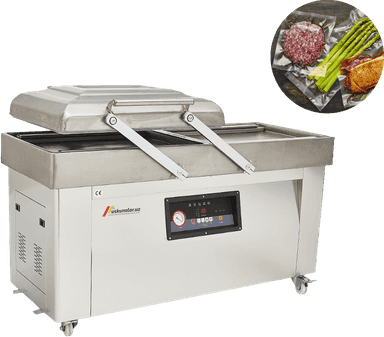 US-DZ(Q)500-2S  40 mm chuqurlikdagi ikki kamerali vakuumli qadoqlash uskunasi (nerjavika 201)