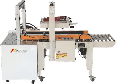 Karton quti ustki va pastki qismini skotchlovchi va ikki taraflama bog'lovchi uskuna US-FXJ-5050Q