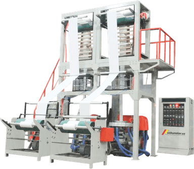 Polietilen rulonli plyonka ishlab chiqaruvchi 2 bo'lmali ekstruder US-SJ55-FM700