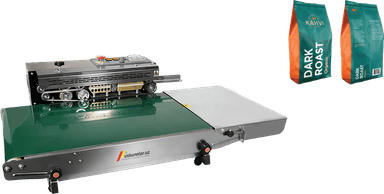US-GS203 Keng konveyerli qo'lda (ruchnoy) qadoqlash uskunasi (maks. qadoq uzunligi 400mm)