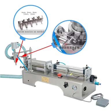 Gorizontal ko'p funktsiyali bitta boshli suyuqlik to'ldirish mashinasi. To'ldirish Imkoniyat: 500-3000ml.