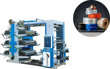To'rt xil rangli flekso bosish uskunasi | maksimal bosish kengligi 1200 mm