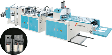 Kofe va choy stakanlari uchun polietilen paket ishlab chiqarish uskunasi US-XJBXJ-750