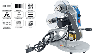 US-GS238 Yaroqlik muddati bosish uchun tasmali ruchnoy printer (maks. bosish kengligi 35mm)