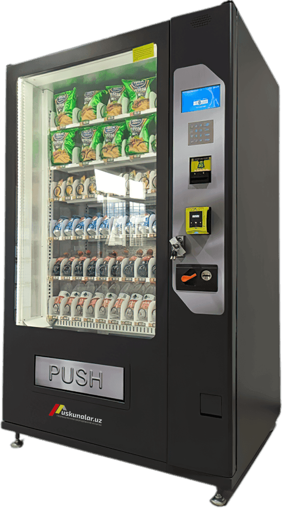 Vending machine for drinks and snacks (vending)